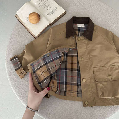 Childrens Plaid Coat