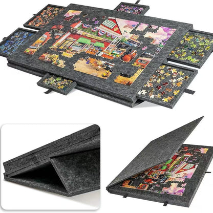 Childrens Puzzle Table Board with Drawers