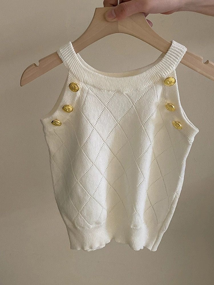 Childrens Rhombus Pattern Knit Set