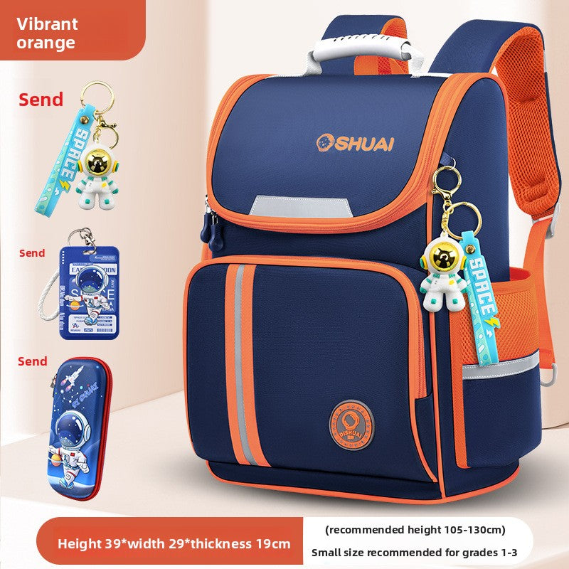Childrens Schoolbag with Spine Protection Large Capacity