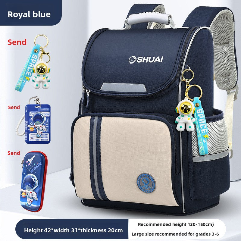 Childrens Schoolbag with Spine Protection Large Capacity