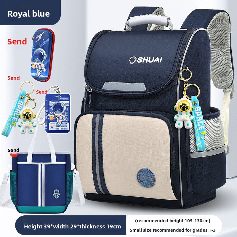 Childrens Schoolbag with Spine Protection Large Capacity