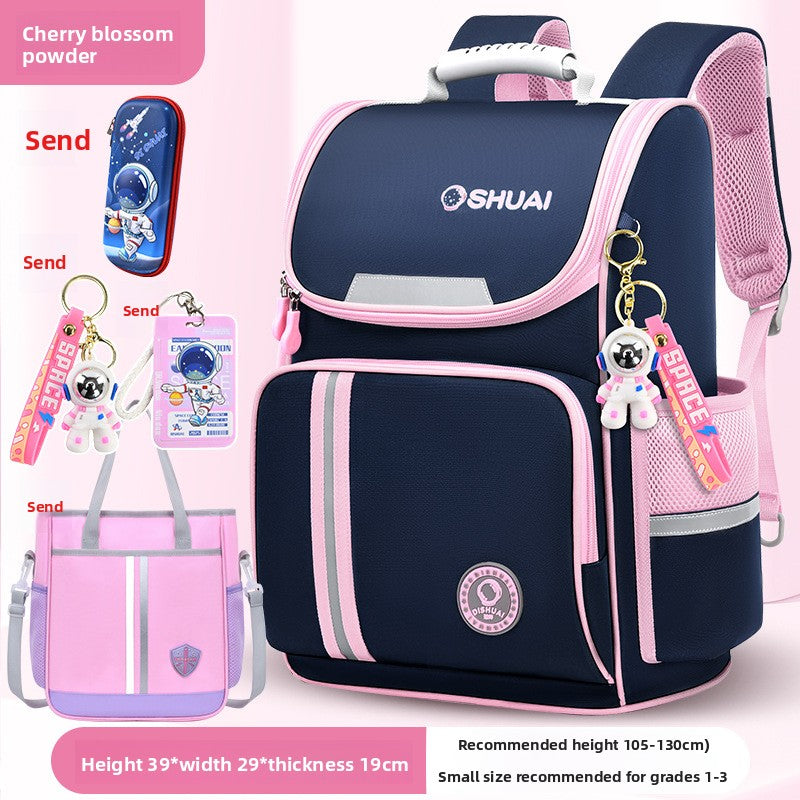 Childrens Schoolbag with Spine Protection Large Capacity