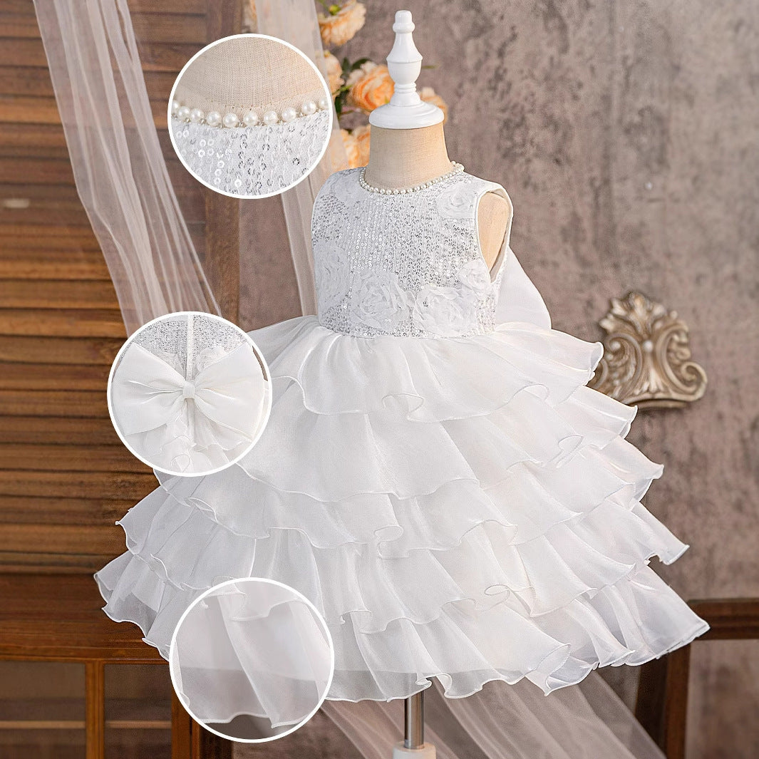 Childrens Sequined Butterfly Party Dress