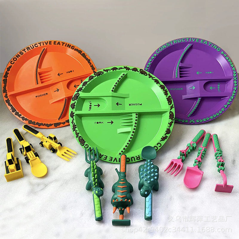 Childrens Tableware Set with Construction Theme