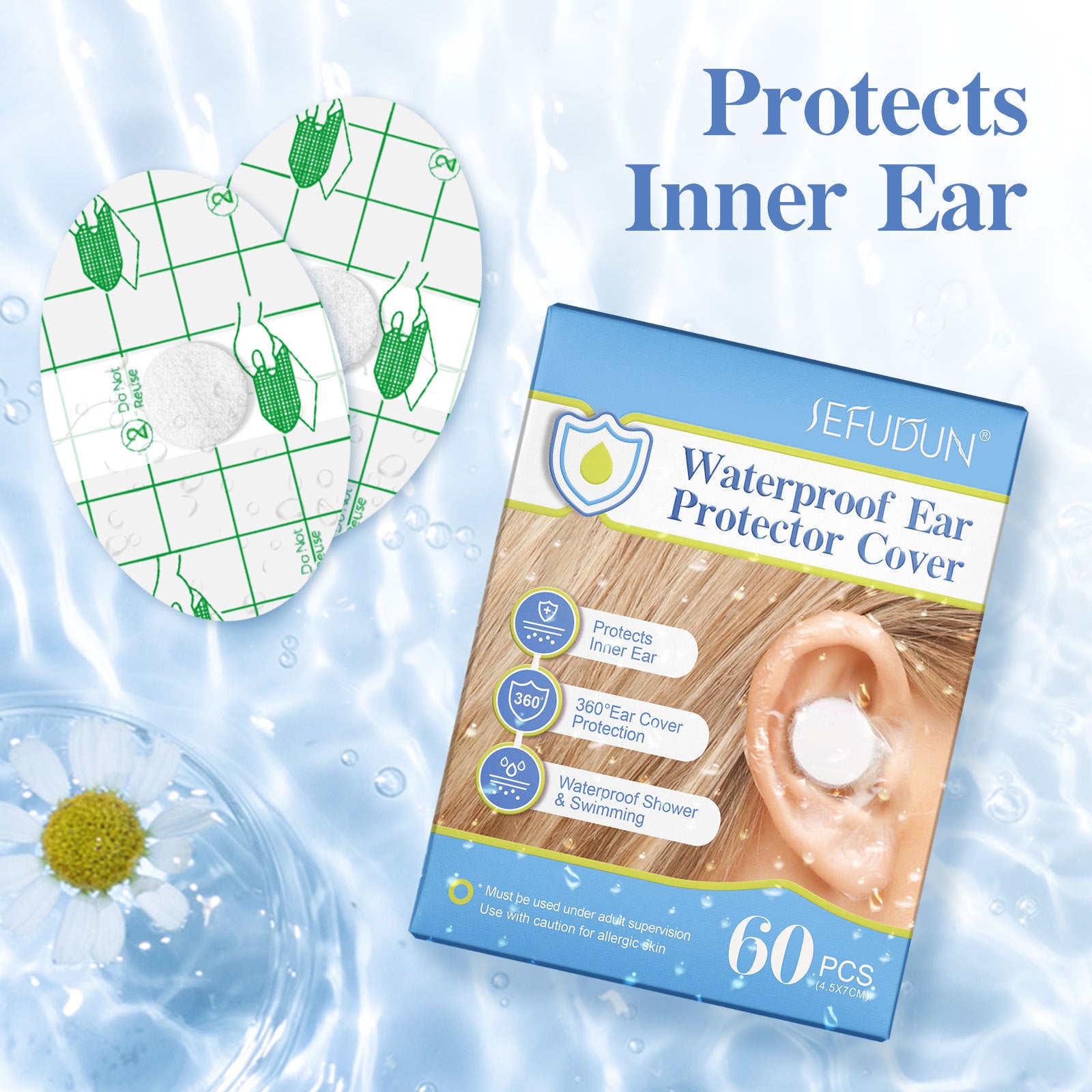 Childrens Waterproof Ear Protection Stickers
