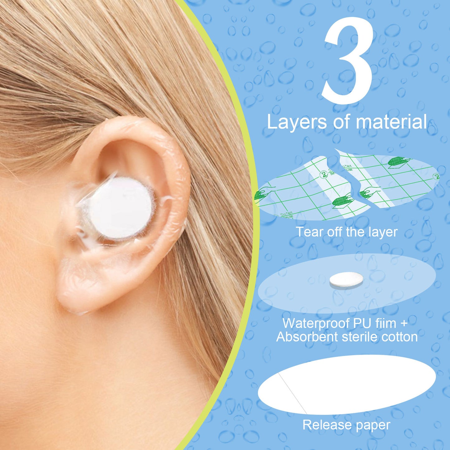 Childrens Waterproof Ear Protection Stickers