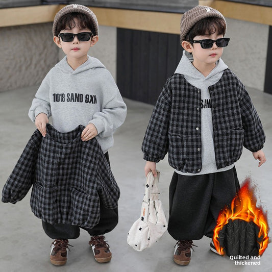 Childrens Winter Plaid 3-Piece Outfit