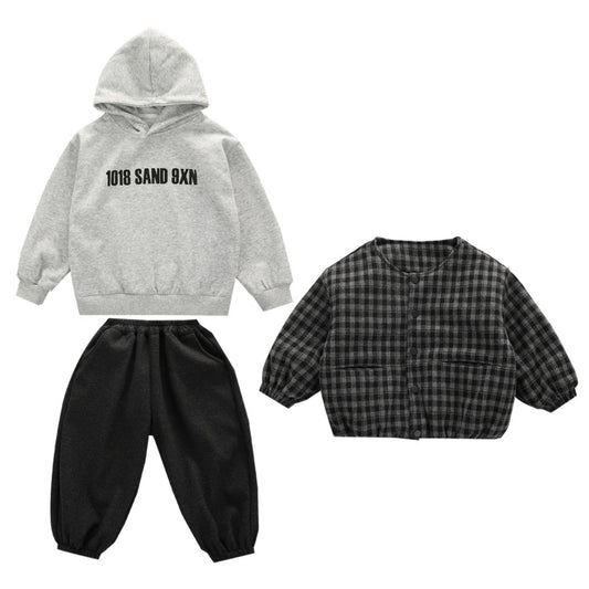 Childrens Winter Plaid 3-Piece Outfit