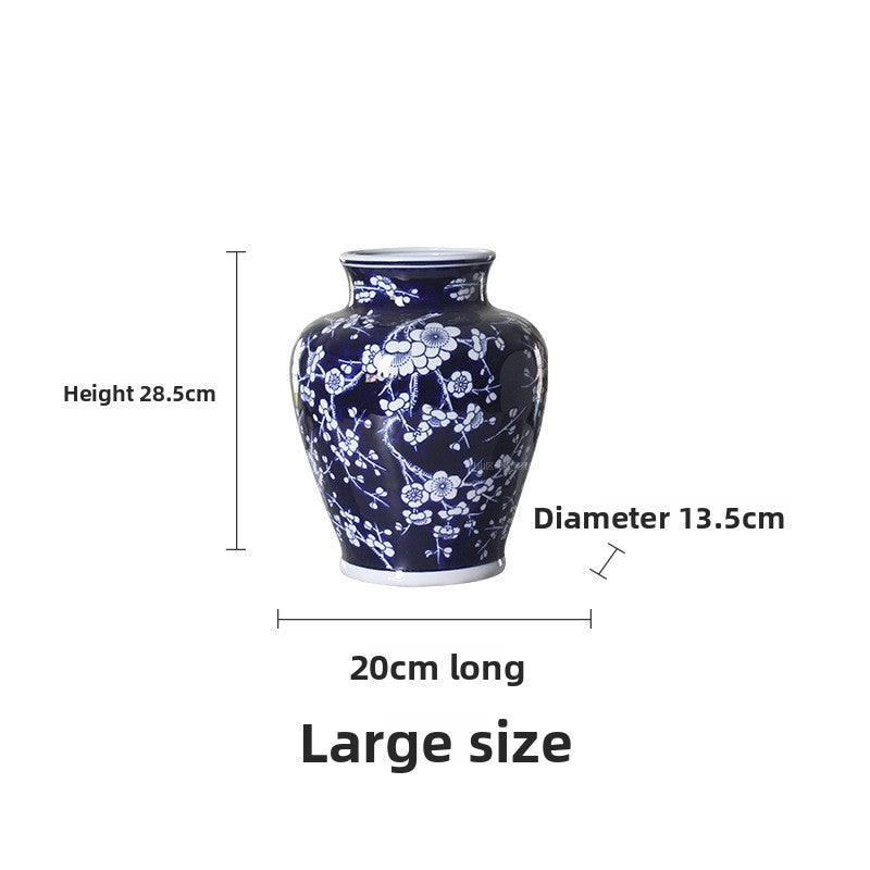 Chinese Ceramic Vase Blue White Porcelain