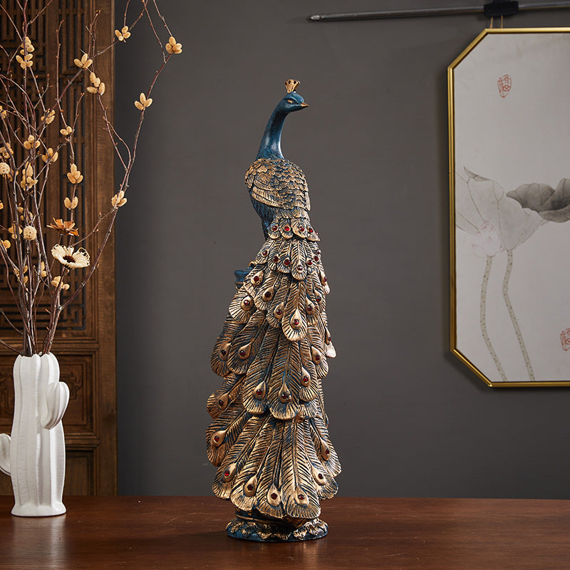 Chinese Peacock Resin Home Decor Ornament