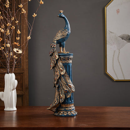 Chinese Peacock Resin Home Decor Ornament