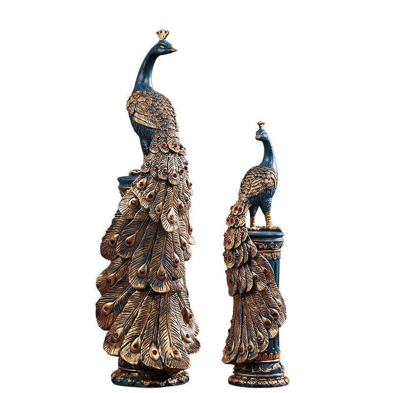 Chinese Peacock Resin Home Decor Ornament