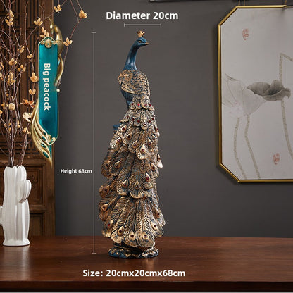 Chinese Peacock Resin Home Decor Ornament