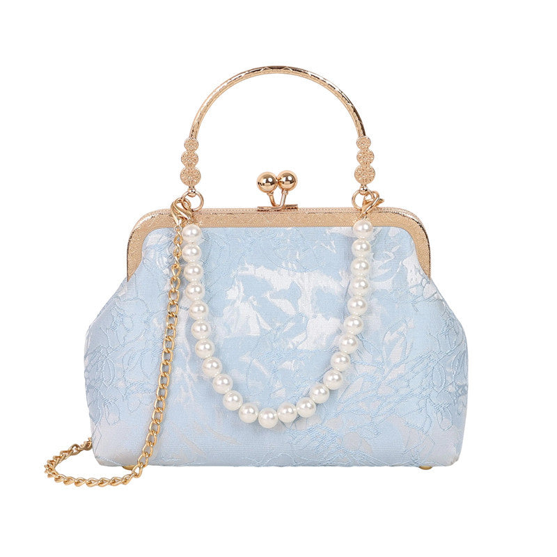 Chinese Style Bamboo Clip Shoulder Crossbody Bag