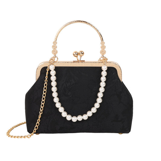 Chinese Style Bamboo Clip Shoulder Crossbody Bag