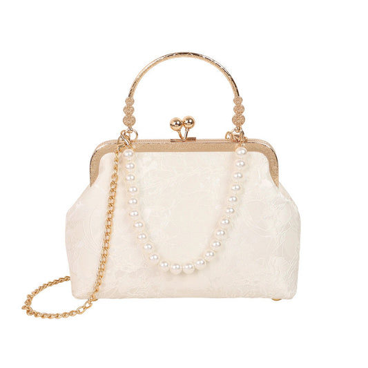 Chinese Style Bamboo Clip Shoulder Crossbody Bag