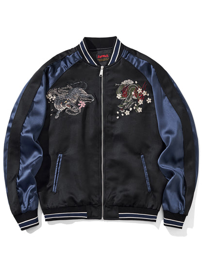 Chinese-Style Embroidered Four Mythical Beasts Jacket