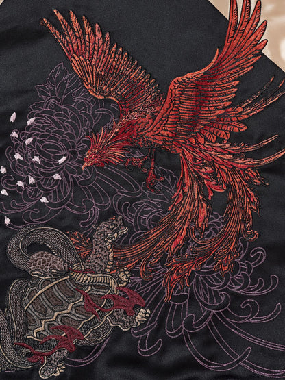 Chinese-Style Embroidered Four Mythical Beasts Jacket