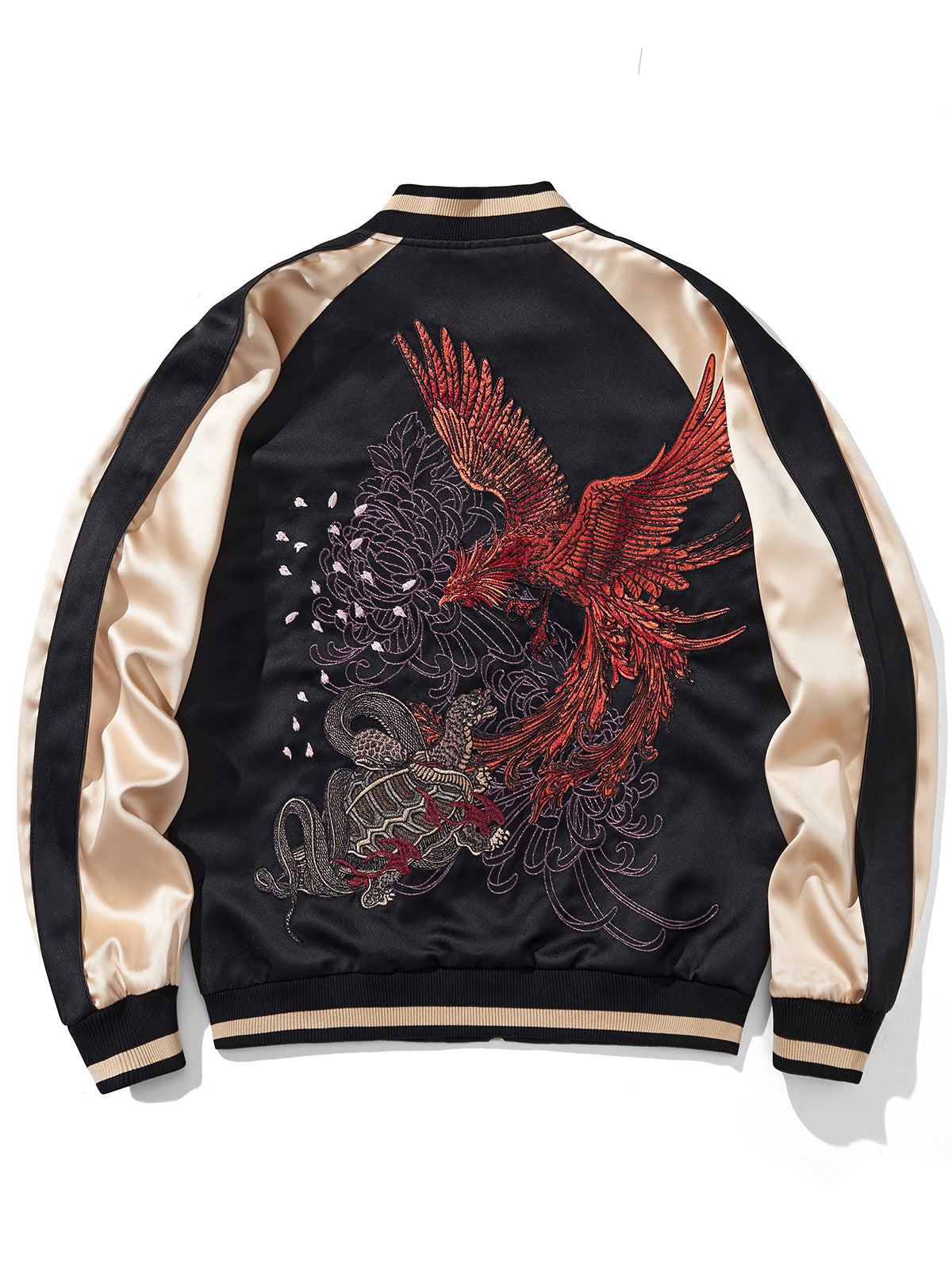 Chinese-Style Embroidered Four Mythical Beasts Jacket