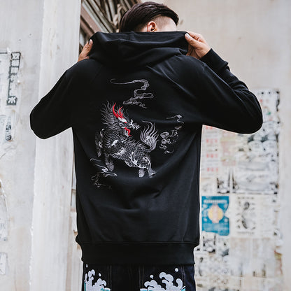Chinese-style embroidered hood