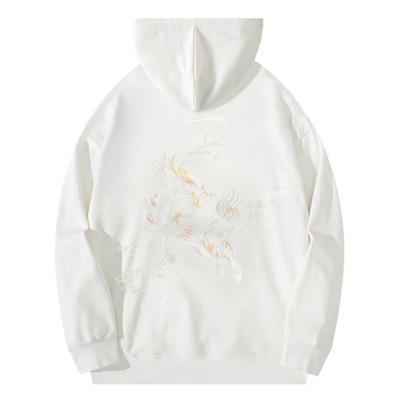 Chinese-style embroidered hood