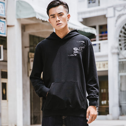 Chinese-style embroidered hood