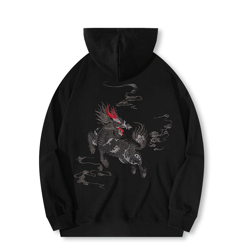 Chinese-style embroidered hood