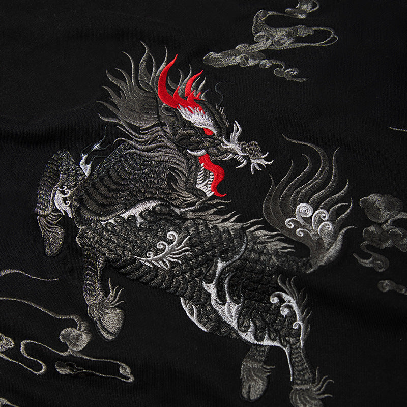 Chinese-style embroidered hood