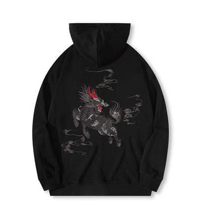 Chinese-style embroidered hood