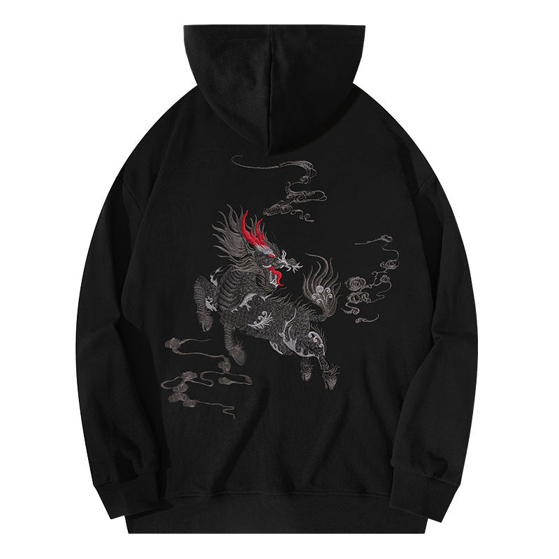 Chinese-style embroidered hood