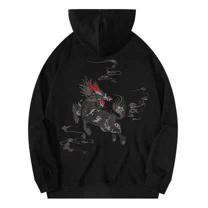Chinese-style embroidered hood