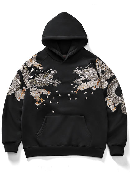 Chinese-style embroidered hoodie