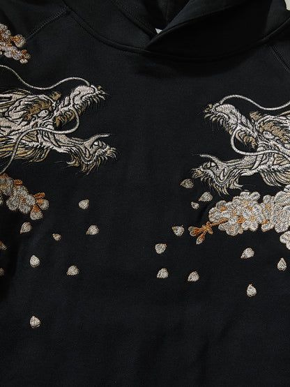 Chinese-style embroidered hoodie