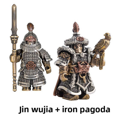 Chinese Style Jin Wuzhu Metal Figurine, Cultural Collectible