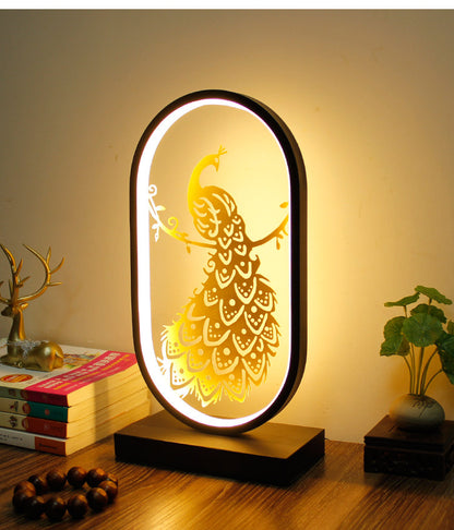 Chinese Style LED Table Lamp with Remote Control
