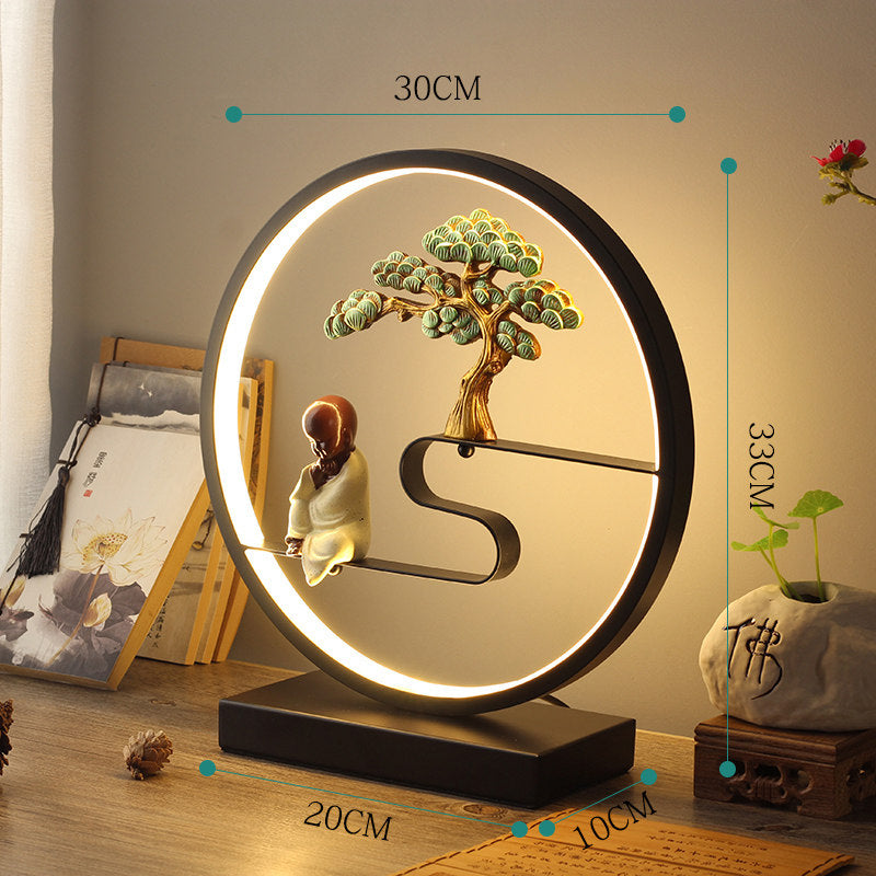 Chinese Style LED Table Lamp with Remote Control