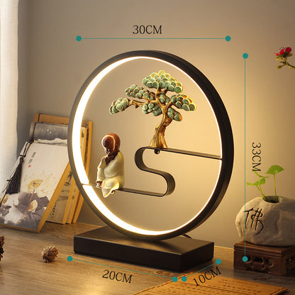 Chinese Style LED Table Lamp with Remote Control