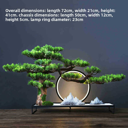Chinese-style Simulation Pine Tree Bonsai Decor