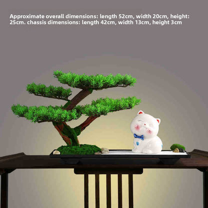 Chinese-style Simulation Pine Tree Bonsai Decor