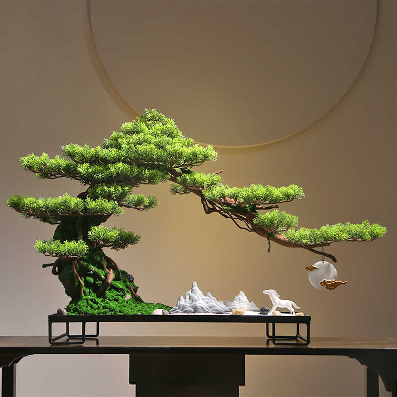 Chinese-style Simulation Pine Tree Bonsai Decor