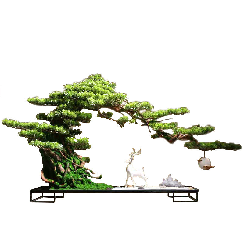 Chinese-style Simulation Pine Tree Bonsai Decor