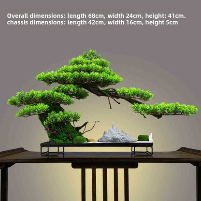 Chinese-style Simulation Pine Tree Bonsai Decor