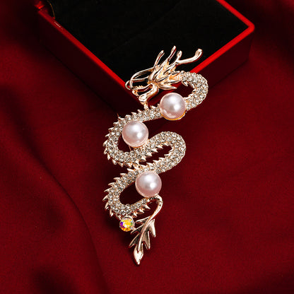 Chinese Zodiac Dragon Brooch Zinc Alloy Pin