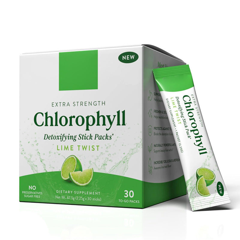 Chlorophyll powder packets