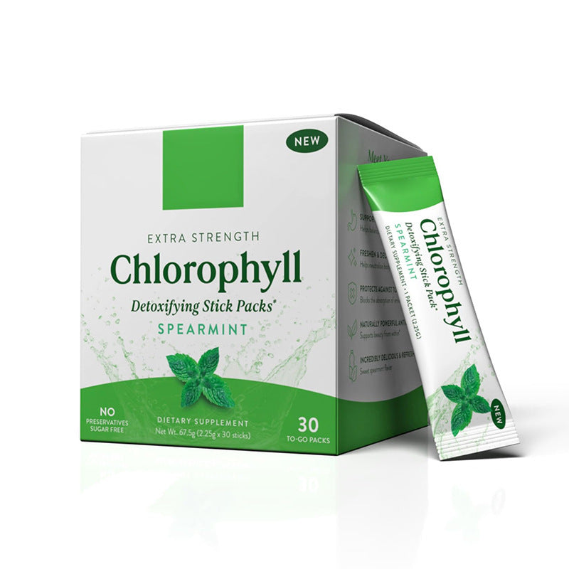 Chlorophyll powder packets