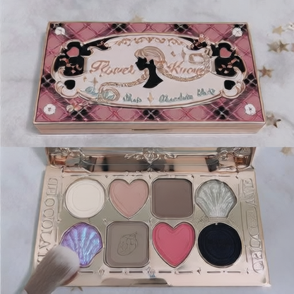 Chocolate Themed Eyeshadow Palette with Matte and Shimmer Finishes