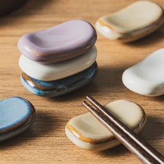 Glazed chopstick holder-blue