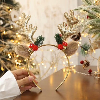 Christmas antler hairpin