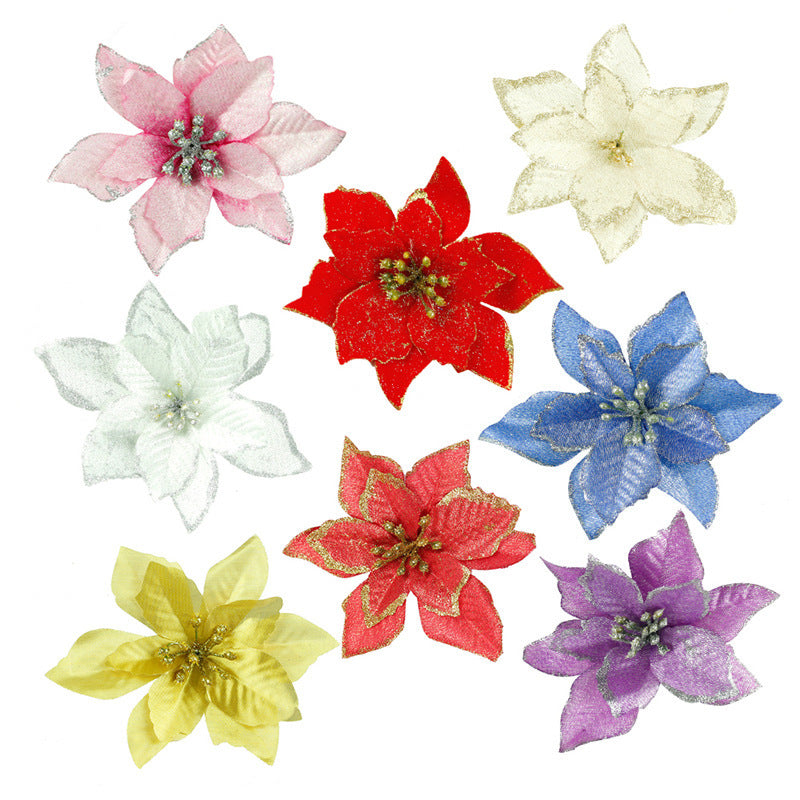 Christmas artificial decorative flowers